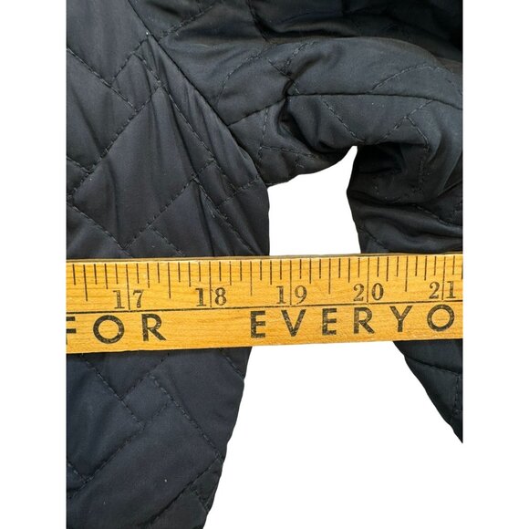Cole Haan Womens Quilted Jacket Thermore Insulated Lamb Skin Trim Size S Black - Picture 8 of 13